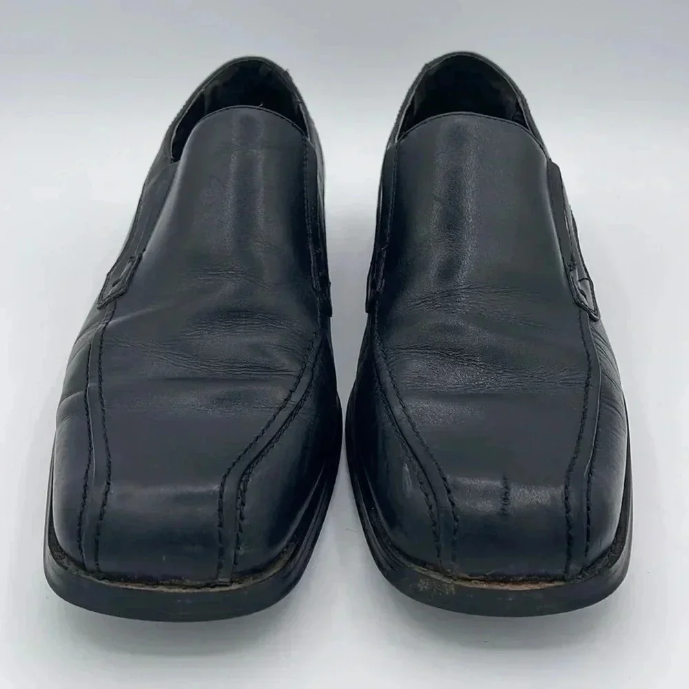 Natha Studio Leather Slip On Loafers, black